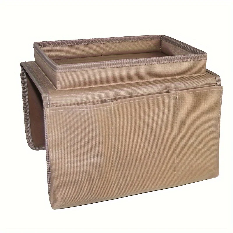 Roll-Up Sofa Armrest Organizer with Built-in Tray | Multi-Functional Storage Compartment | Oxford Fabric for Living Room Car