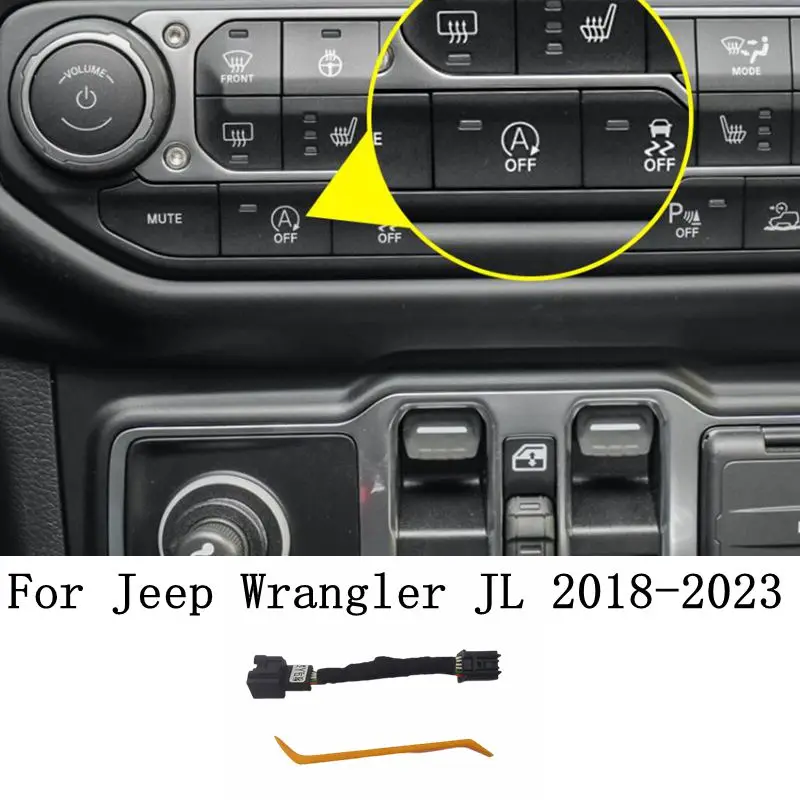 

For Jeep Wrangler JL 2018-2023 Car Auto Stop Start Engine System Eliminator Canceller Device Disable Cable Plug