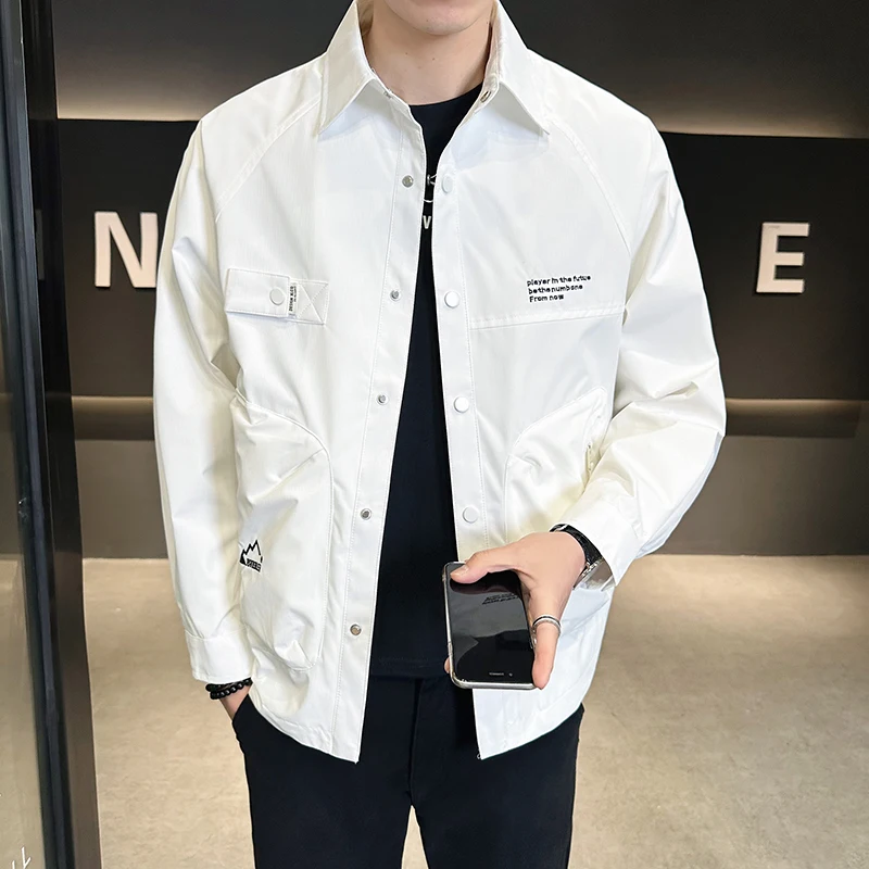 Hot selling men's jacket, spring 2024 boutique lapel jacket, comfortable fabric, simple personality, fashionable men's clothing