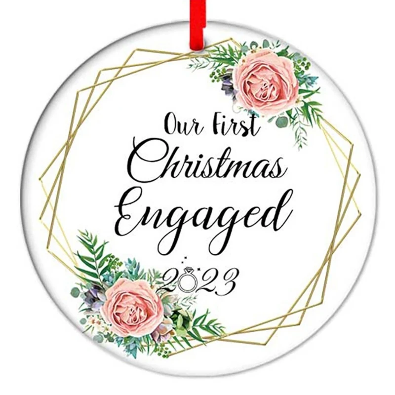 

H7EA Праздничный керамический кулон с изысканным узором для свадьбы, Рождества и домашнего декора. Подвеска-вешалка для елки.