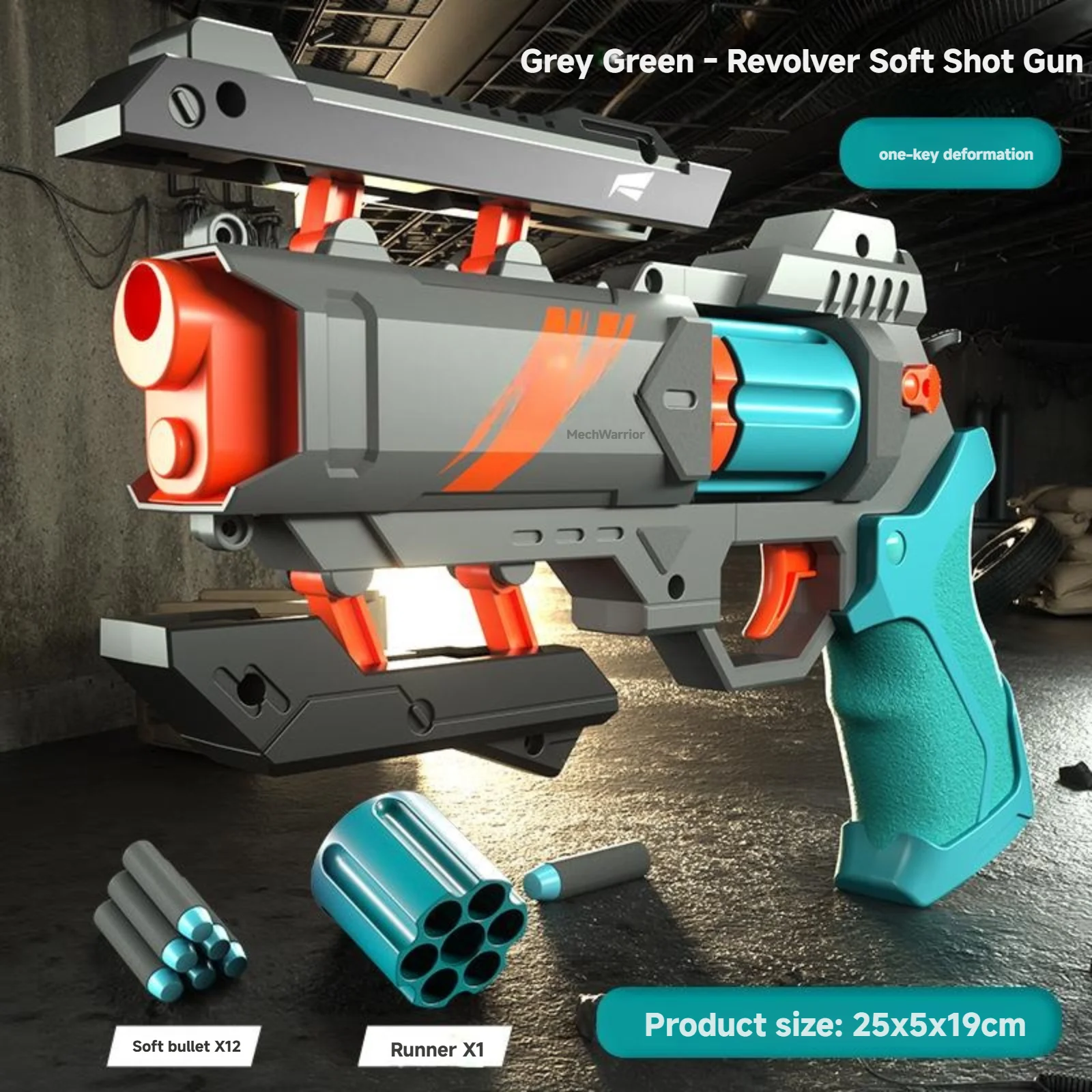 Burst Mech revolver Soft bullet gun can fire toy gun Boy outdoor interactive eating chicken pistol model machinery 2