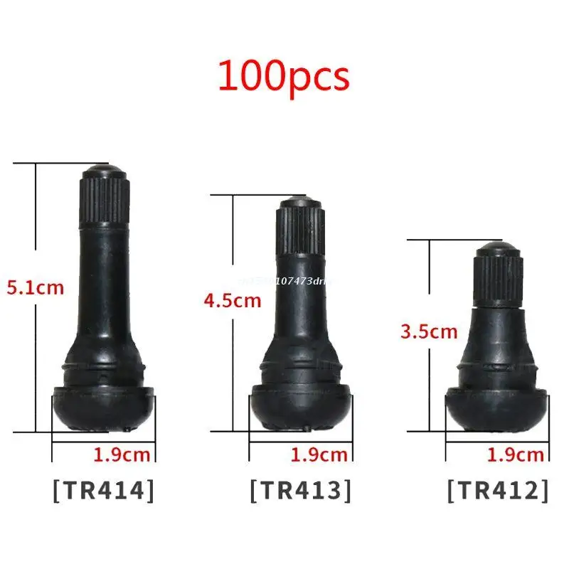 100 шт. TR414/TR413/TR412 резиновый клапан для Шины Автомобильная бескамерная шина
