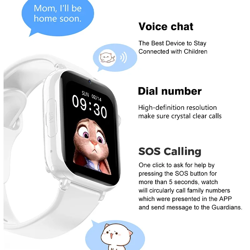 Xiaomi-mijia Smartver para Crianças Relógio Inteligente 4g Sos Rastreador Gps Chamada de Vídeo Câmera de Chat Sim Meninos Meninas Presente - Image 4