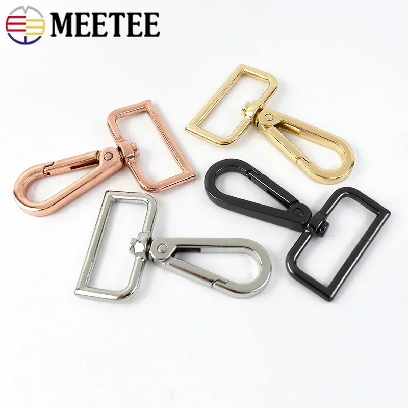 5/10Pcs Meetee 16-50mm 금속 버클 가방 스트랩 걸이 수화물 개 목걸이 회전 Clasps 트리거 클립 스냅 후크 DIY 공예