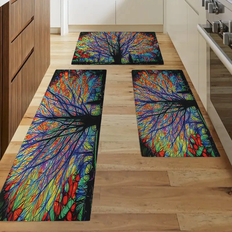 Geschilderde Grote Boom Bedrukte Vloermat Woondecoratie Tapijt Woonkamer Veranda In De Gang Badkamer Balkon Antiscivolo Deurmat