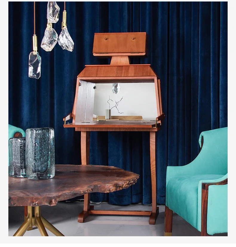 로봇 단단한 나무 사물함, 간단한 거실 스토리지, 크리에이티브 틈새 메이크업 데스크, 와인 캐비닛