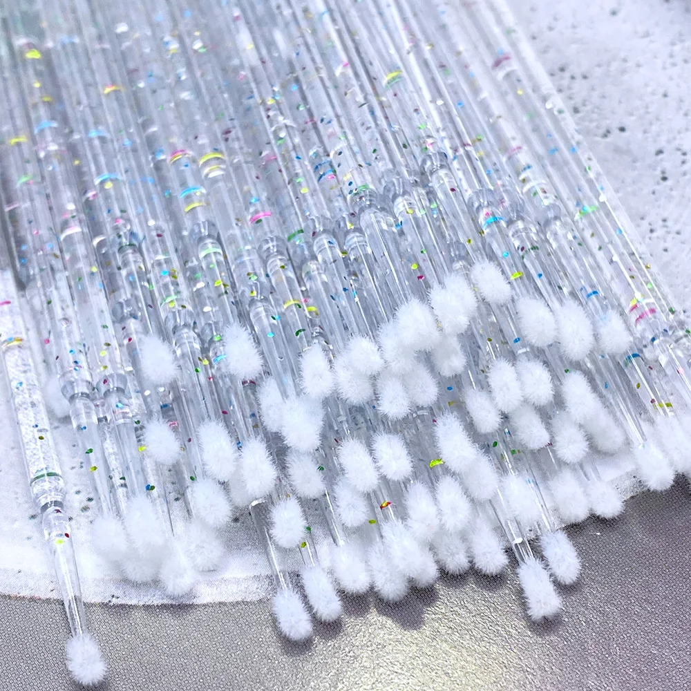 100pcs Disposable Micro Makeup Brushes