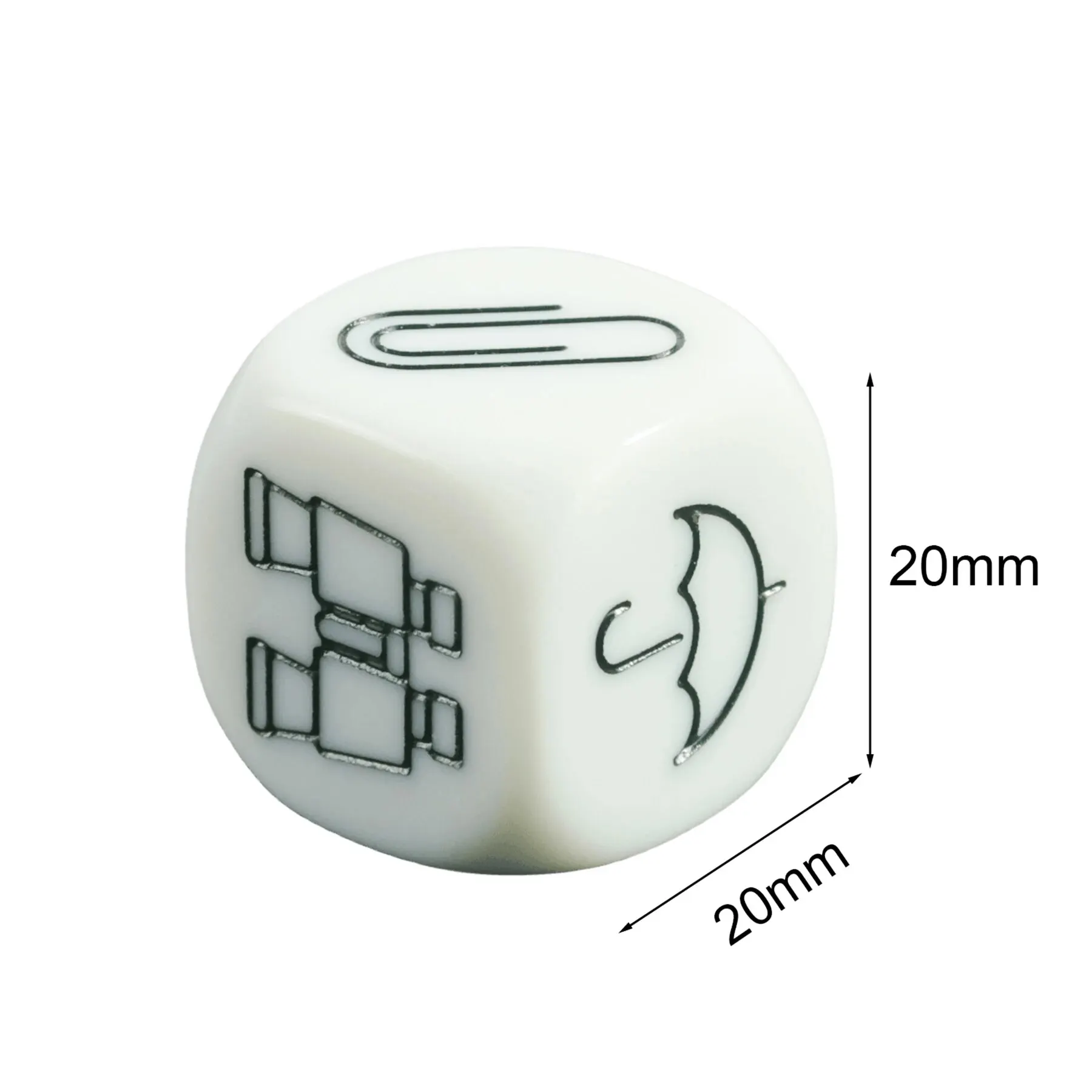Game Dice Dice Set Acrylic Dice D6 Dice Set Telling Story Cube Acrylic 6 Sided Dice Funny Engraved Patterns For Children Education Toys And Games