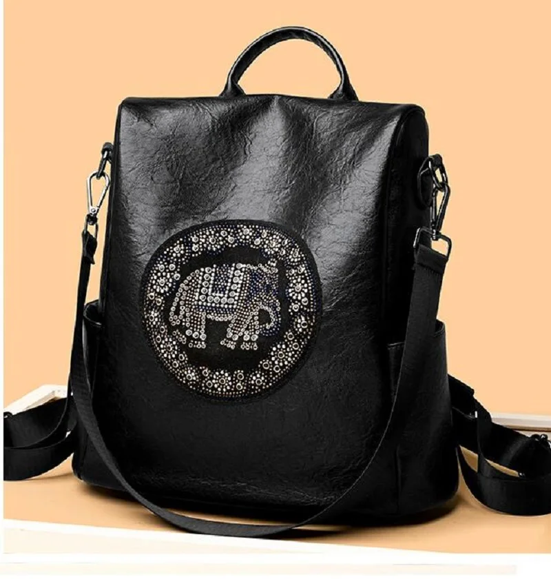 

New Women's High Quality Leather Anti Theft Travel Backpack Fashion Large Capacity Shoulder Bags Totes School Bag Backpacks