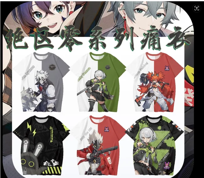 Zenless Zone Zero Series 3D Printed T Shirt For Men/Women Role-playing Clothing Oversized Harajuku Cartoon Top