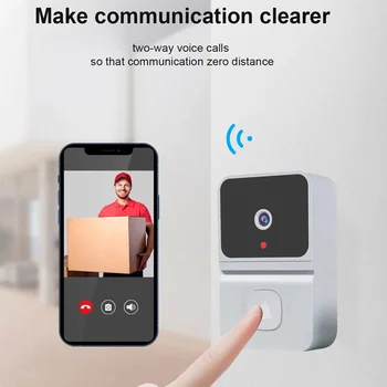 Tuya WiFi Video Doorbell Wireless HD Camera 480P Smart Home Security Protection Two Way Intercom Night Vision Smart Doorbell 3