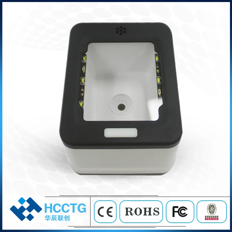 유선 QR 코드 바코드 스캐너 HS-2001C, 미니 2D 바코드 스캐너, 영어 문자 입력 모드만 지지대