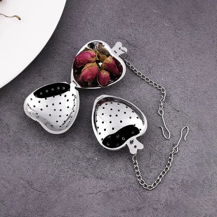 Colino Da Tè A Cuore In Acciaio Inox 9 Cm - Infusore Per Tè Sfuso Lavabile In Lavastoviglie