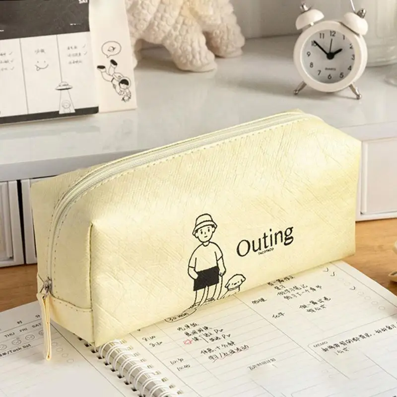 Dupont Paper And Pencil Bag High Capacity Minority Stationery Box Tacotaco Canvas Student Supplies Taco Co-br Japanese Style