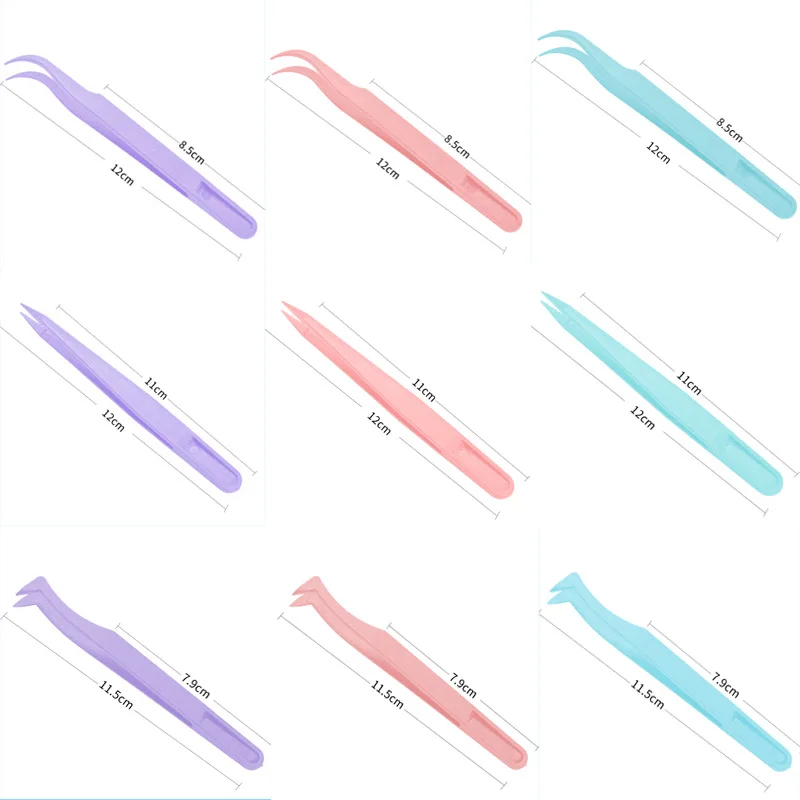 1/10 Pc Can choose color Plastic Tweezers Medical Repair Small Disposable  Tweezers Tools Tweezers Crafts Kids Toys Plastic Clips