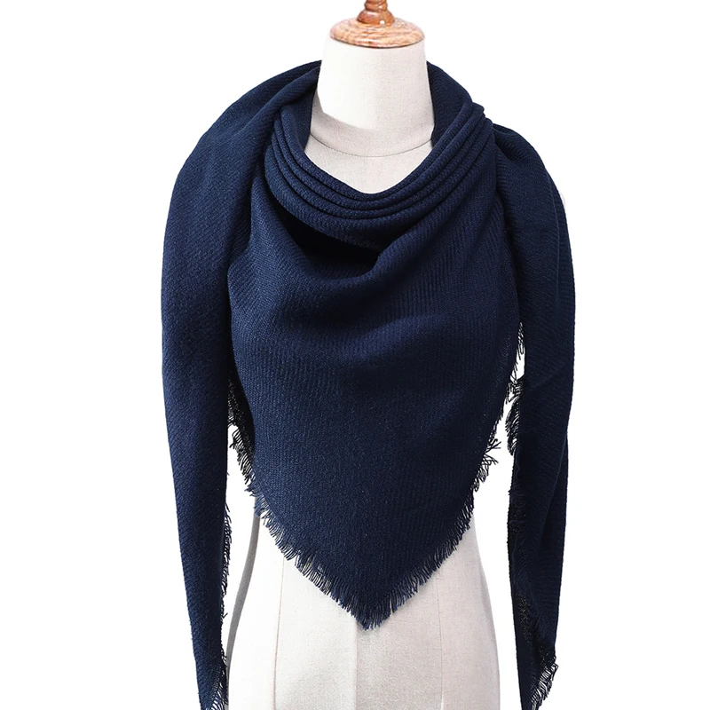 Winter Scarf for Women Warm Triangel Cashmere Shawl Plaid Pashmina Knitted Blanket Wraps Bufanda Neck Scarves Poncho Stoles 2022