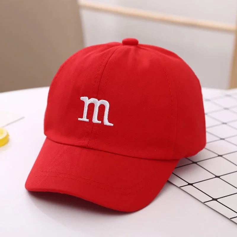 Children's Kid Baseball Cap for Girls Boy Hats Sunscreen Baby Hat Hip Hop M Letter Embroidered Kids Caps 1-6-8-12-15 Years 3