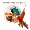 Parrot Gnawing Toy Bird Toy Wheel Cake Foraging Food Interactive Feeding Toy Foraging Ball Grid Food Box Parrot Toys 6