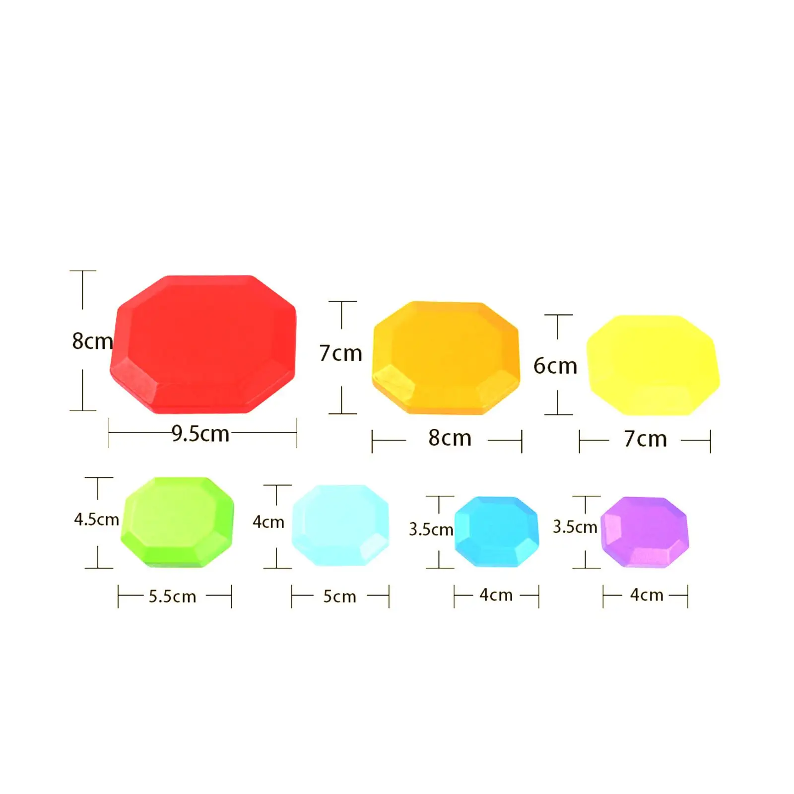 7 Pieces Montessori Rainbow Stacking Stone Learning Montessori Toys Blocks