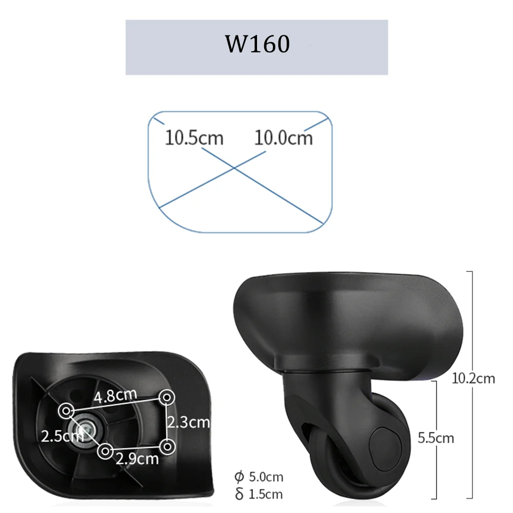 Suitable For Hongsheng W160 Universal Wheel Trolley Case Wheel Replacement Luggage Pulley Sliding Casters wear-resistant Repair