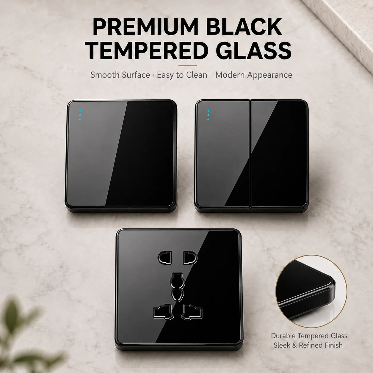Tempered Glass UK Power Socket - Image 3