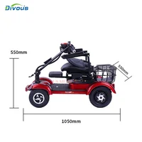 Folding Outdoor Electric Scooter For Disabled Four Wheeled Electric Adult Tricycle with Rear Basket 1