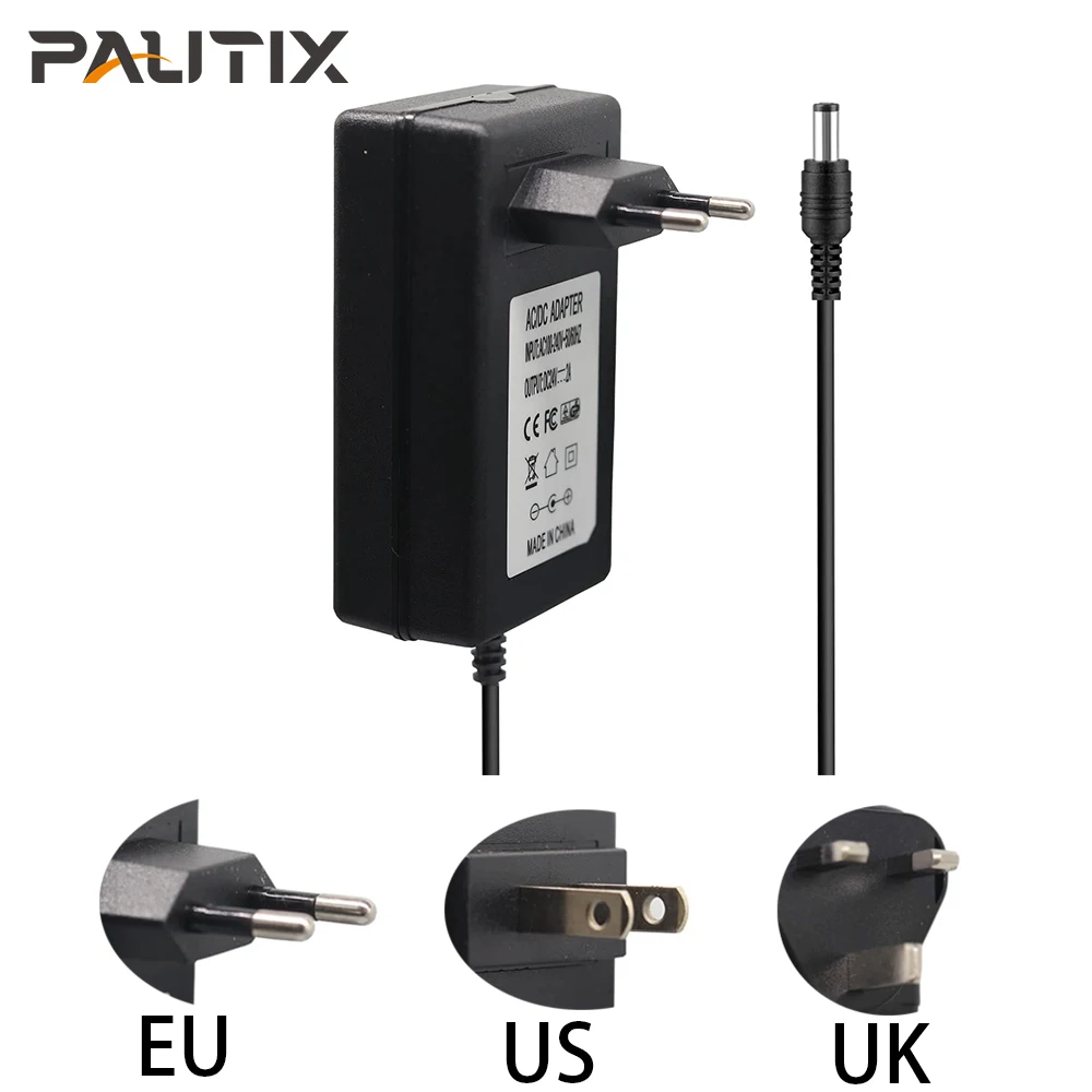 

PAUTIX DC 12V 3A 4A 6A Power Supply EU US UK Transformer Charger AC 220V to 12V DC Power Adapter CCTV Camera LED Strip Driver