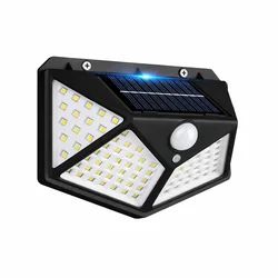 Solar Powered 100 LED Motion Sensor Outdoor Security Light, Waterproof Garden and Pathway Lamp (1Pc 100LED)