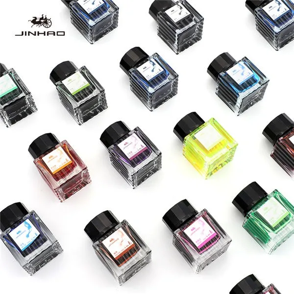 Jinhao 30ml 만년필 잉크 고품질 컬러 잉크 유리 병 잉크 리필 카트리지 학교 쓰기 사무용품 편지지