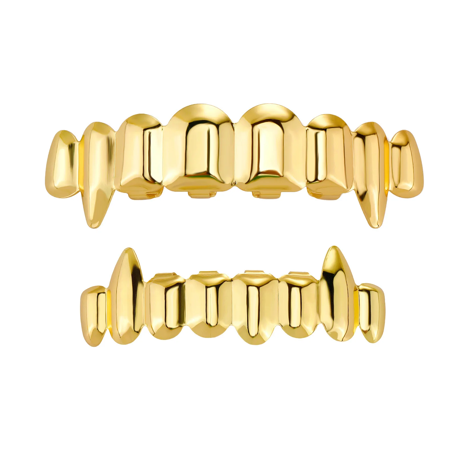 RACHELZ Vampirzähne Glänzende Zähne Grillz Hip Hop Oben Unten Mund Zahnkappen Für Frauen Männer Schmuck Halloween Cosplay – Detail 13