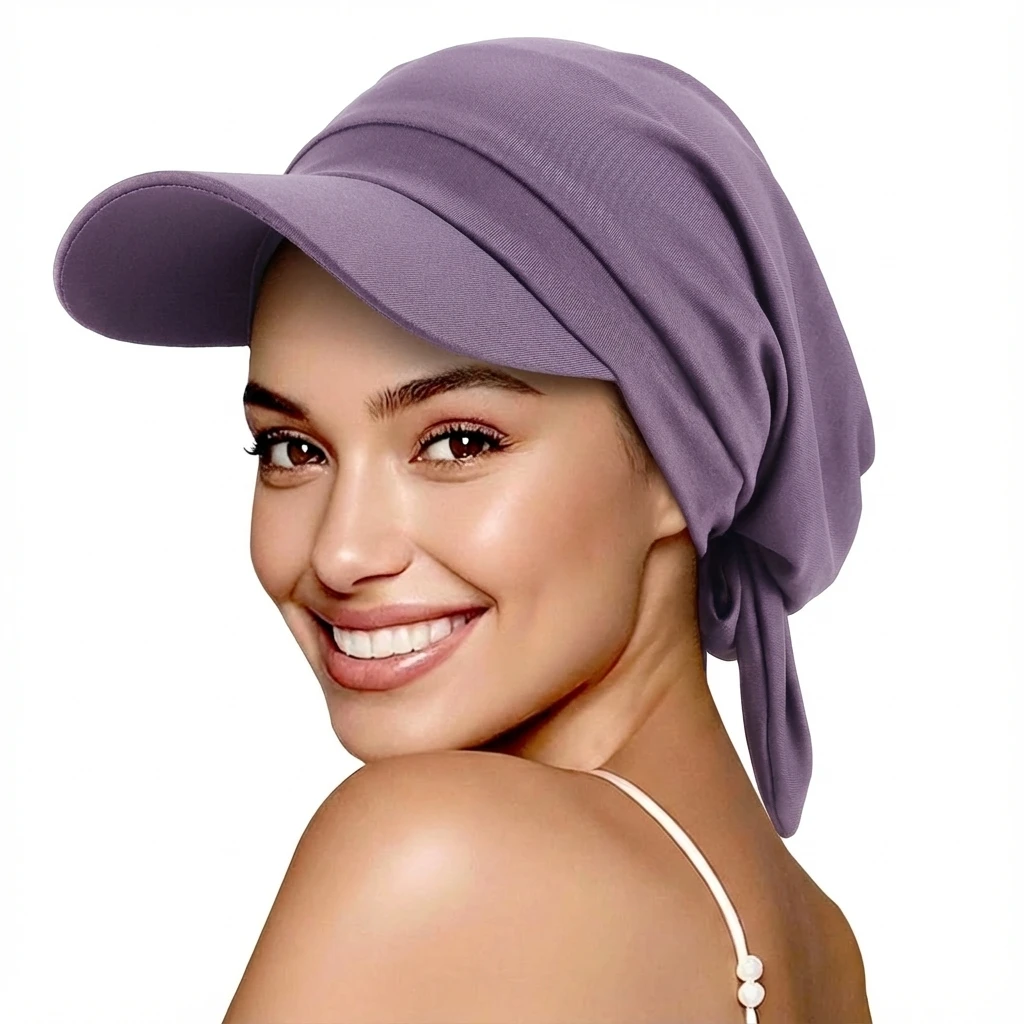 Damen Mode Baseball Hijab Kappe Mütze Weicher Atmungsaktiver Kopftuch Schal Wickel Trendiges Bandana Hijab Mütze Turban
