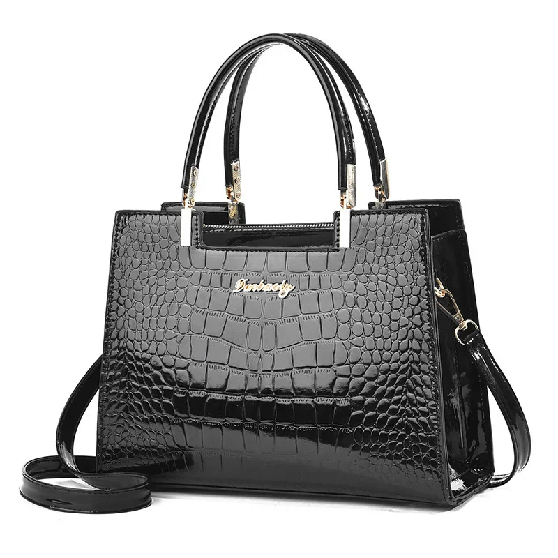 Anya Elegant Crocodile Pattern Handbag For Women Versatile Top Handle Crossbody Bag Handbag