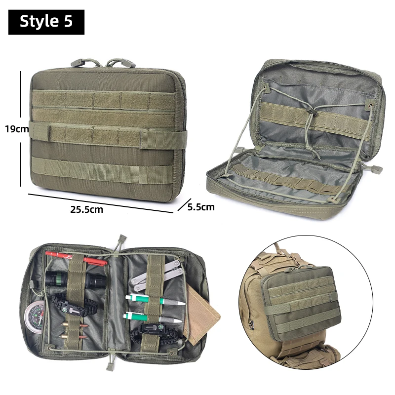 IronSeals Bolsas tácticas Molle multiusos EDC militar de nailon para la  cintura, bolsa de utilidad, parches desmontables para arnés de chaleco de