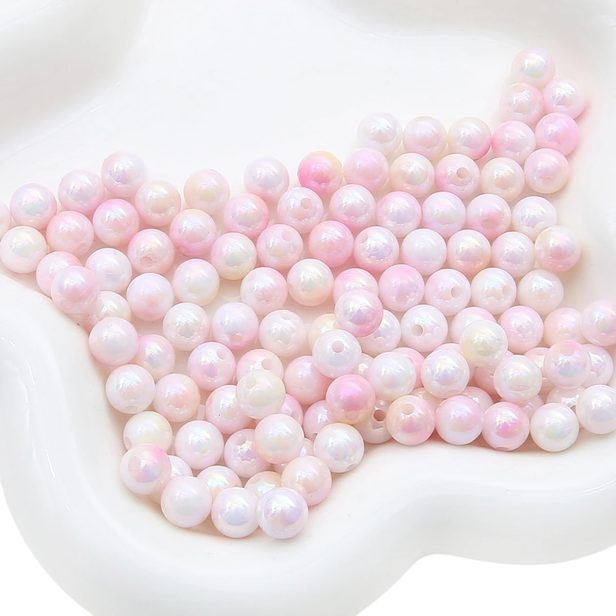 NEUE runde Acrylperlen 4/6/8 mm lose Abstandshalter für die DIY-Schmuckherstellung – Armbänder, Halsketten, Anhänger, Ohrringe – Detail 13