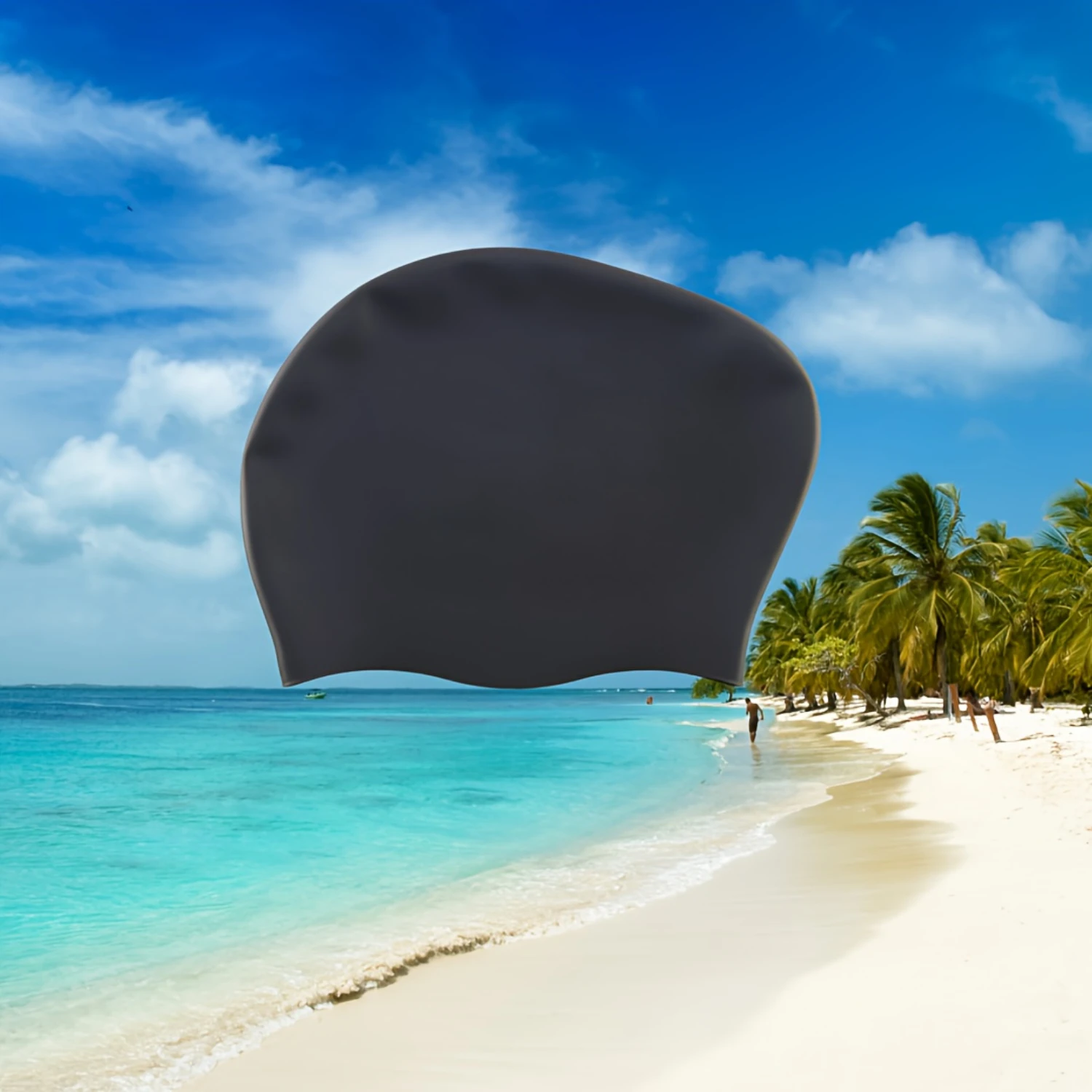 1pc Silicone Waterproof Swimming Hat, Long Hair & Ear Protection, Suitable for Swim- Title Expert