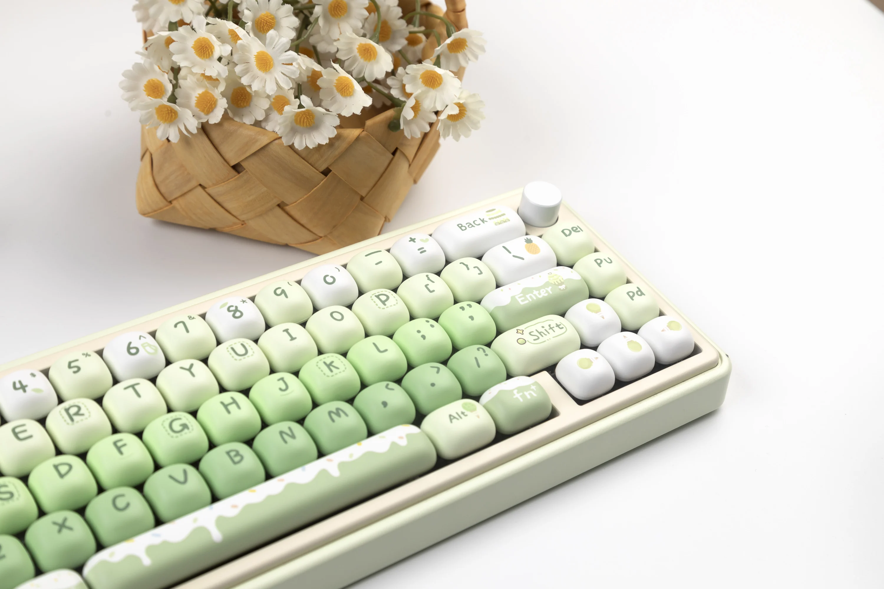 Kawaii Matcha Ice Cream Mog Profile Keycaps (138 Keys)
