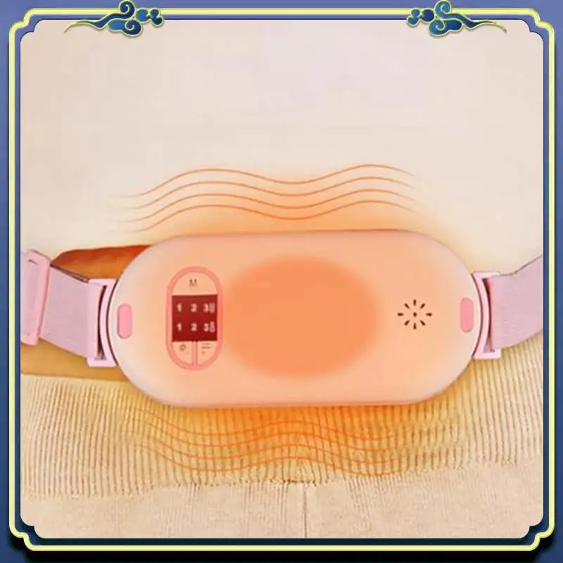 1 PCS Fabric Wrapping Heating Pad For Stomach Back Pain With 3 Heat & 3 Vibration Massage Modes