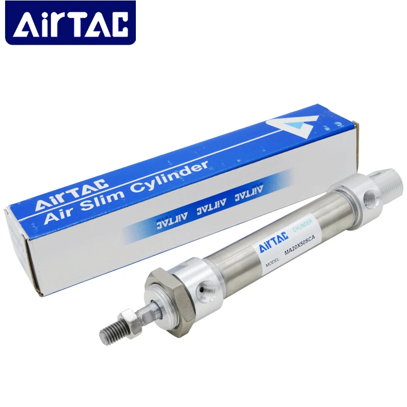 กระบอกลมสแตนเลส Airtac MA16 ขนาด 20 25 32 40 มม. แบบมินิ  ระยะชัก 25-500 มม. แบบสองทาง 1