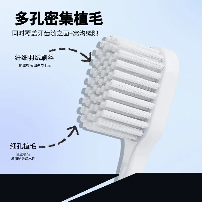 2ocs 대나무 숯 브러쉬 실크 소프트 강모 칫솔, 흑백 남성용 및 여성용 성인용 칫솔, 가족 세트