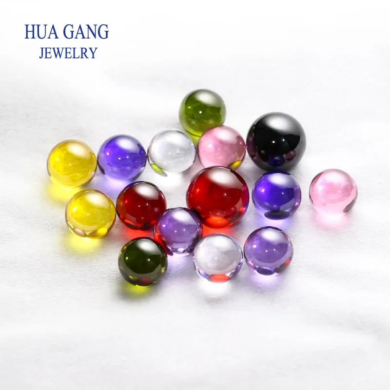 

Распродажа, 5 А, разноцветный кабошон без отверстий, женский белый тонкий гранат, синтетический кубический цирконий, круглые свободные бусины CZ камень для ювелирных изделий