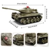 JJRC Q85 2.4Ghz Remote Control Tracked Tank Military War Sound 1:30 Rc Tank Remote Control Mini Military Tiger Tank Toy 4