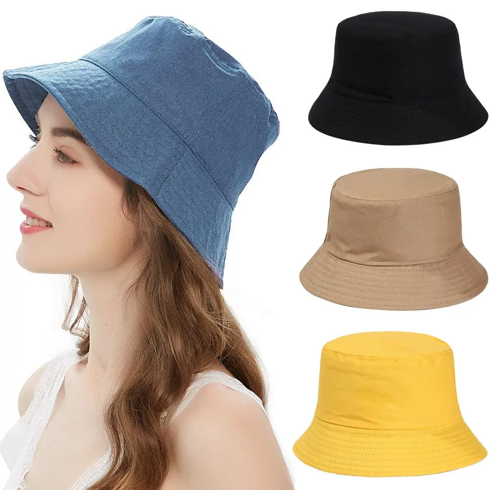 Bucket Hats Women Men Anti-UV Beach Sun Summer Sunscreen Panama Outdoor Foldable Portable Fisherman