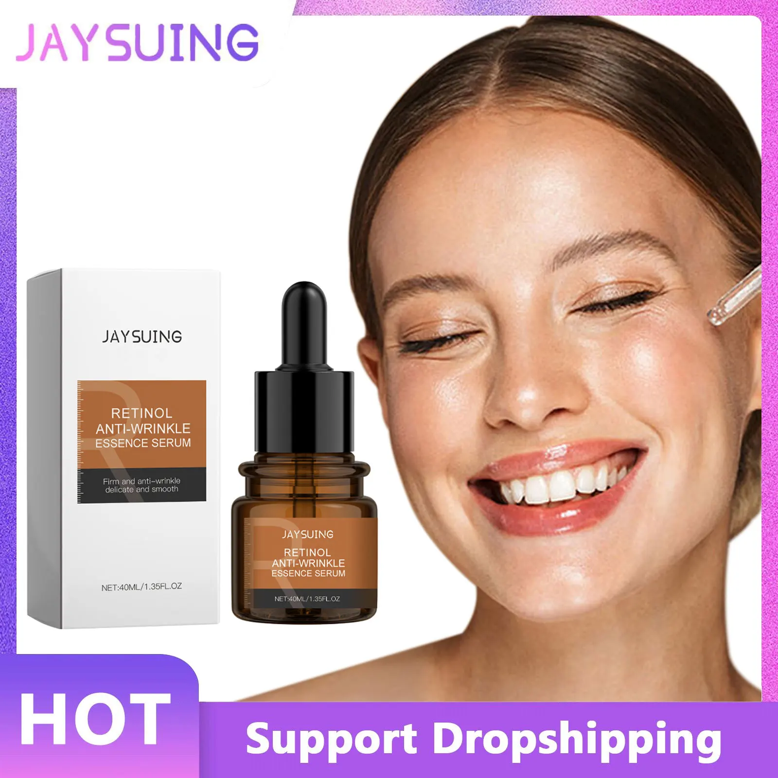 

Retinol Essence Repair Skin Nourishing Moisturizing Firming Oil-Control Resist Oxidation Lighten Fine Lines Brighten Face Serum
