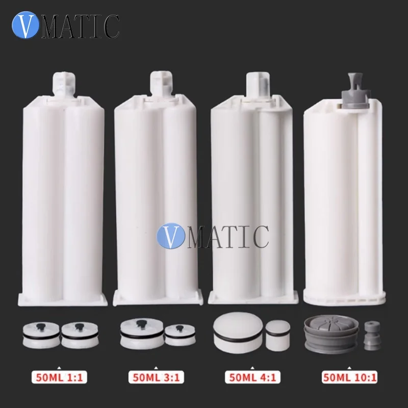 plástica, cartucho dispensador, 50 ml, 1:1, 2:1,