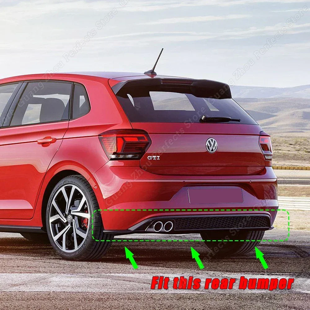 For VW Polo MK6 GTI GTD 2017-2021 Car Rear Bumper Diffuser Cover