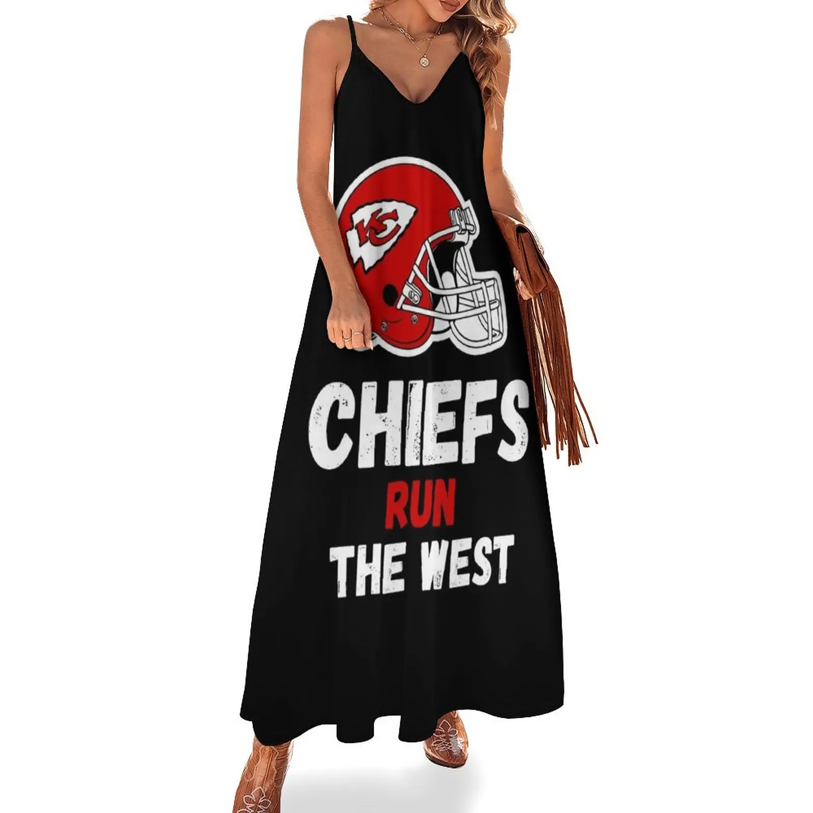 

chiefs run the west Sleeveless Dress summer dresses summer dresses for women 2024