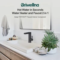 Briwellna chauffe-eau électrique robinet d'eau chaude 2 en 1 robinet de lavabo Geyser sans réservoir 220V robinet de chauffe-eau instantané pour la maison 2