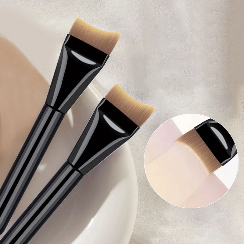 Ultradünner Crescent Foundation Pinsel Gesichtskonturpinsel Farbpalette Foundation Creme Make-up Pinsel Palettenkits – Detail 8
