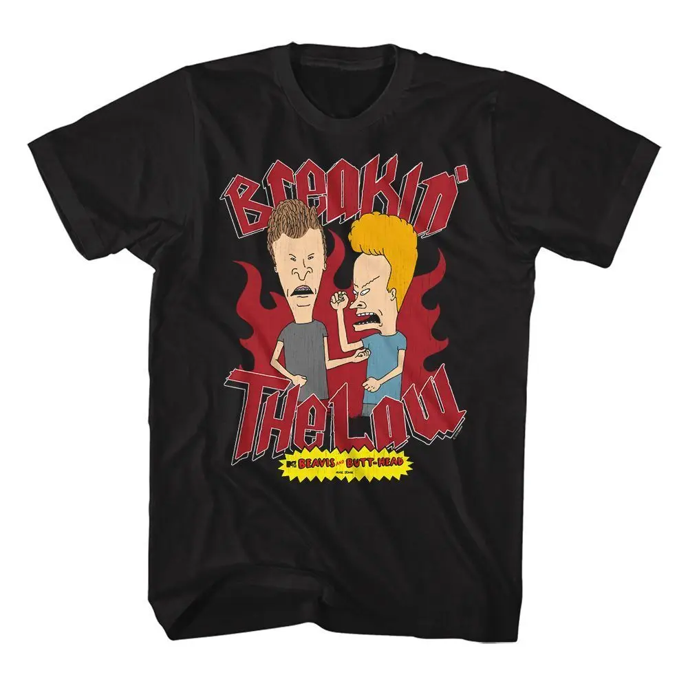 Beavis E Butthead Breakin The Law Tv Shirt Maniche Lunghe