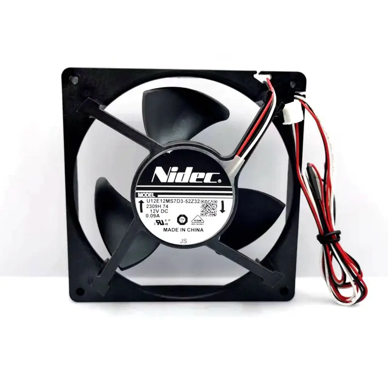 

Freight free new NIDEC U12E12MS7D3-52Z32 12032 12V 0.09A refrigerator cooling fan